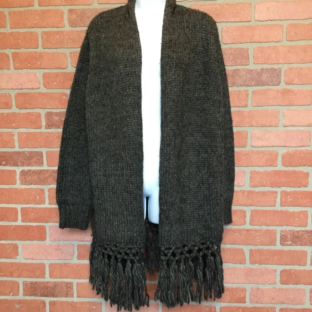 NWT Joie Open Front Fringe Cardigan Sweater XXS